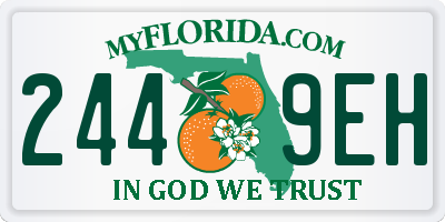 FL license plate 2449EH