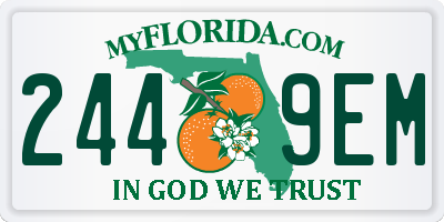 FL license plate 2449EM