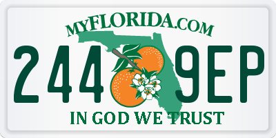 FL license plate 2449EP