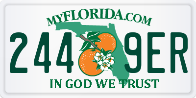 FL license plate 2449ER
