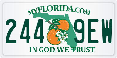 FL license plate 2449EW