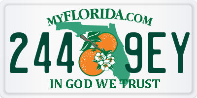FL license plate 2449EY