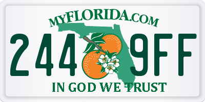 FL license plate 2449FF