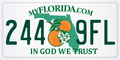 FL license plate 2449FL