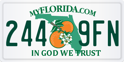 FL license plate 2449FN