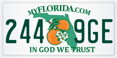 FL license plate 2449GE
