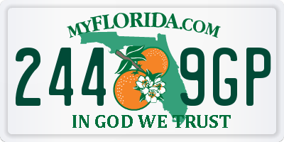 FL license plate 2449GP
