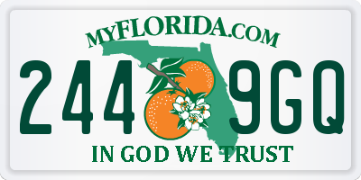 FL license plate 2449GQ