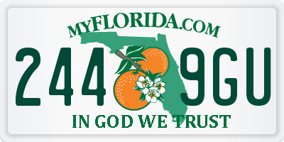 FL license plate 2449GU