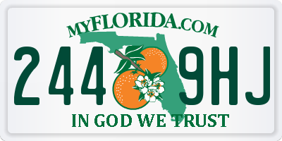 FL license plate 2449HJ