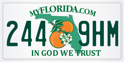FL license plate 2449HM