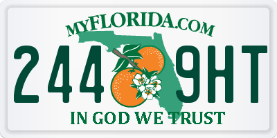 FL license plate 2449HT