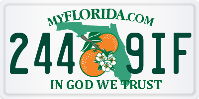 FL license plate 2449IF