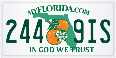 FL license plate 2449IS