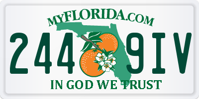 FL license plate 2449IV