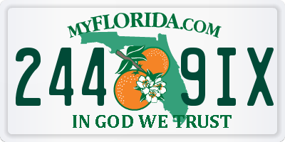 FL license plate 2449IX