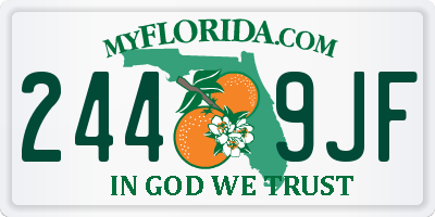 FL license plate 2449JF