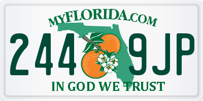 FL license plate 2449JP