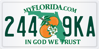 FL license plate 2449KA