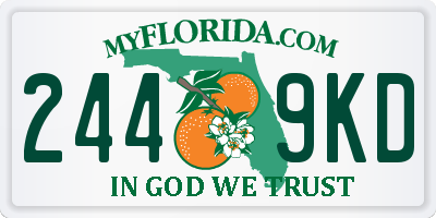 FL license plate 2449KD