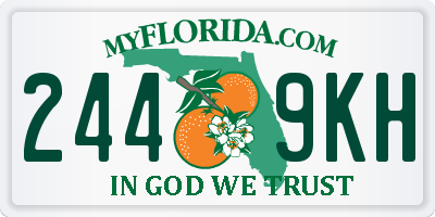 FL license plate 2449KH