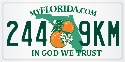 FL license plate 2449KM