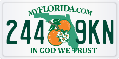 FL license plate 2449KN