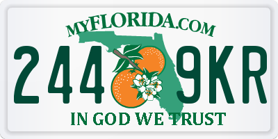 FL license plate 2449KR