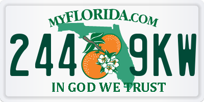 FL license plate 2449KW