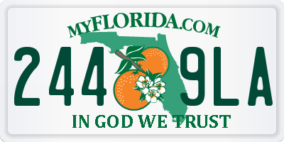 FL license plate 2449LA