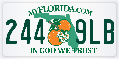 FL license plate 2449LB
