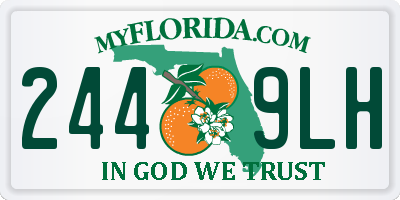 FL license plate 2449LH
