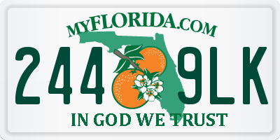 FL license plate 2449LK