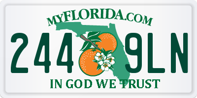 FL license plate 2449LN