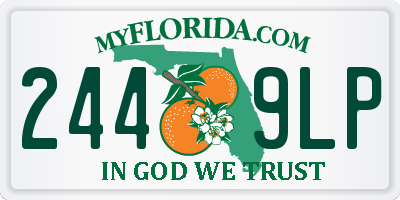 FL license plate 2449LP