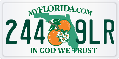 FL license plate 2449LR
