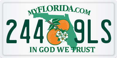FL license plate 2449LS