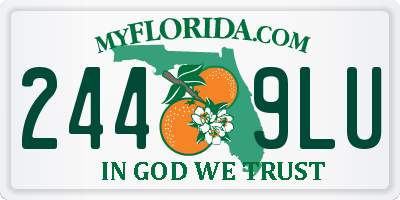 FL license plate 2449LU