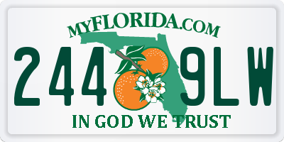 FL license plate 2449LW