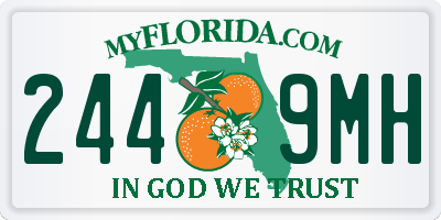 FL license plate 2449MH