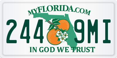 FL license plate 2449MI