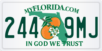 FL license plate 2449MJ
