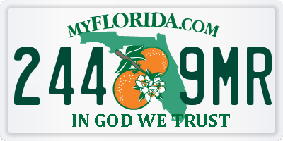 FL license plate 2449MR