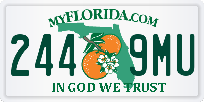 FL license plate 2449MU