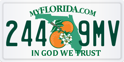 FL license plate 2449MV