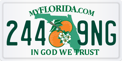 FL license plate 2449NG
