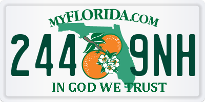 FL license plate 2449NH