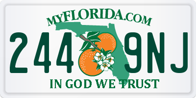 FL license plate 2449NJ