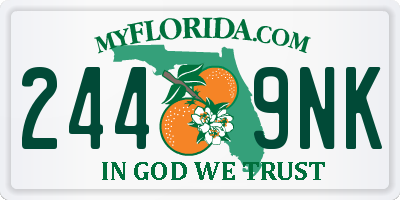 FL license plate 2449NK