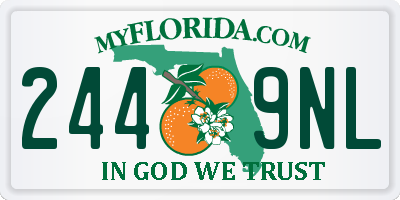 FL license plate 2449NL